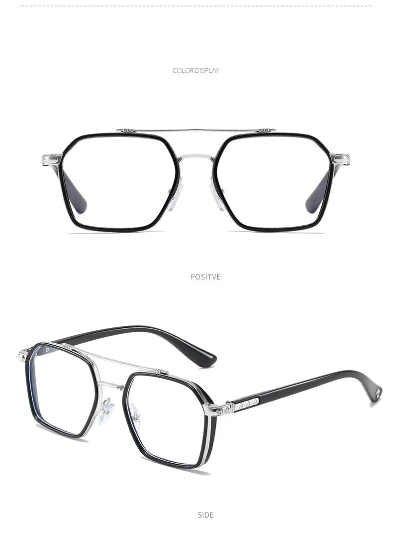 Men And Women Retro Double Beam Anti Blue Light Computer Mirror Reading And Playing Games Eye Protection 2023