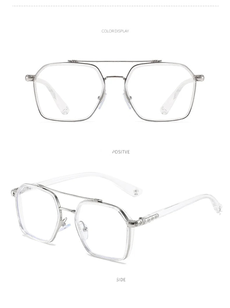 Men And Women Retro Double Beam Anti Blue Light Computer Mirror Reading And Playing Games Eye Protection 2023